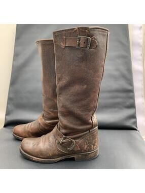 Frye Veronica Harness Boots Sz 6 Womens Brown